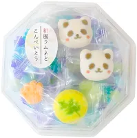 Wafu Ramune & Konpeito - Pandy, ręcznie robione cukierki z Kioto, miks smaków 71g - Kyoto Marun