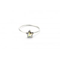 PIERŚCIONEK KRYSZTAŁEK SWAROVSKI STAL PLATEROWANA BIAŁYM ZŁOTEM PST459, Rozmiar pierścionków: US9 EU20