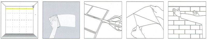 PANELE ŚCIENNE DO KUCHNI CEGŁA SAMOPRZYLEPNA ZESTAW 10 SZTUK ŁATWY MONTAŻ zdjęcie 4