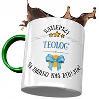 Kubek Zielony Dla Teologa Najlepszy Teolog Z Nadrukiem Ze Zdjęciem