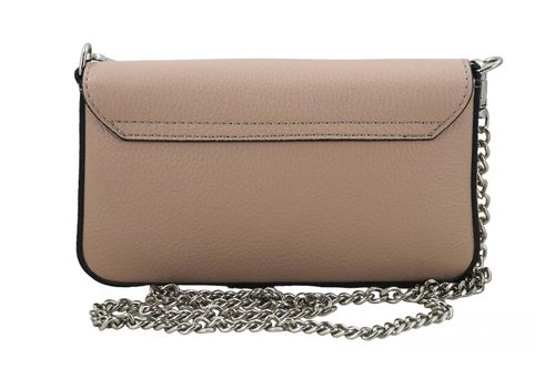 Modna torebka skórzana włoska - Różowe pudrowe na Arena.pl