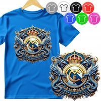 KOSZULKA DZIECIĘCA T-SHIRT - MADRYT SPORT PIŁKA - M 134-140