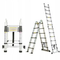 Drabina teleskopowa alu 12 stopni 3,8m (1,9+1,9)
