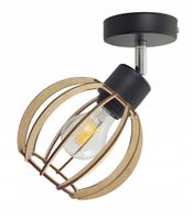 LAMPA KINKIET E27 ścienny ruchomy loft KULA Drewno