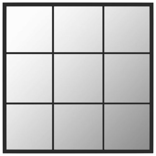 Lustro ścienne, czarne, 60x60 cm, metal na Arena.pl