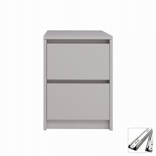 Praktyczna Szafka Nocna KASZMIR 2 szuflady stolik nocny loft na Arena.pl