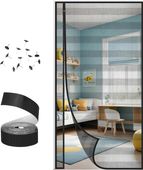 Magnetyczna Moskitiera na Drzwi Balkonowe 90x210 cm Bez Wiercenia Siatka