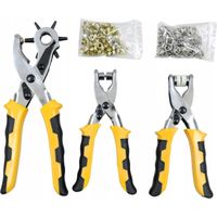 Zestaw narzędzi kaletniczych SilverTools 128 el. dziurkacz oczka napy