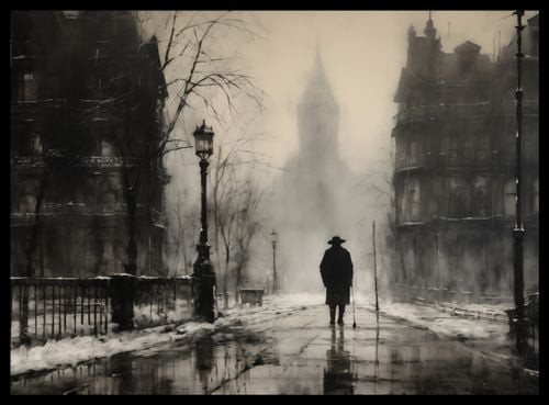 Plakat 55x40cm Mgła nad Londynem na Arena.pl