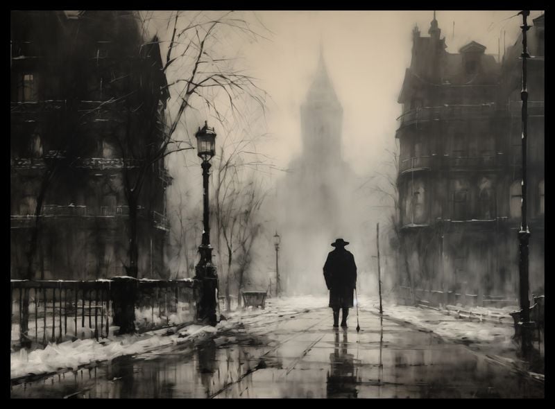 Plakat 55x40cm Mgła nad Londynem zdjęcie 2