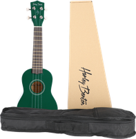 Ukulele sopranowe drewniane błyszczące UK-12 Zielone z Pokrowcem ZESTAW