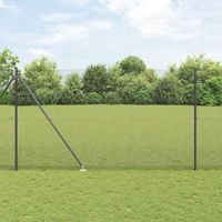 Słupek ogrodzeniowy. Szary 25 x 1,5 m (siatka 12 x 12 mm) Stal