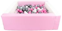Kwadratowy suchy basen z ekoskóry z 300 piłeczkami SUPER ZABAWA DLA DZIECKA