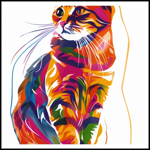 Plakat 100x100cm Nasycony Kot na Arena.pl