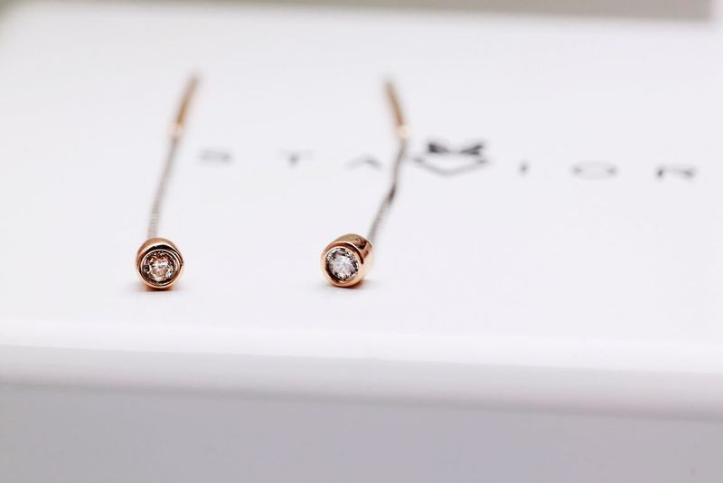 Emaga Złote kolczyki KRD2007 - Diament zdjęcie 4