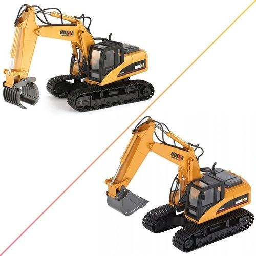 MOCNA KOPARKA ZDALNIE STEROWANA GĄSIENICOWA RC + CHWYTAK 2w1 METAL + PILOT na Arena.pl