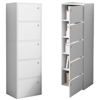 NOWOCZESNA POJEMNA KOMODA SZAFKA DUŻA BIAŁA SKANDYNAWSKI LOFT RETRO 5 PÓŁEK