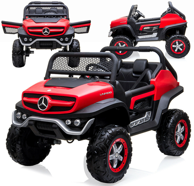 Auto na Akumulator Mercedes Unimog Czerwony zdjęcie 1