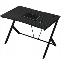 BIURKO GAMINGOWE KOMPUTEROWE STOLIK LOFT NOWOCZESNE CZARNE CARBON 100 CM
