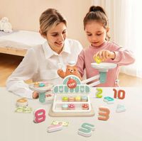 TOPBRIGHT: głodny miś waga szalkowa zabawka edukacyjna Montessori