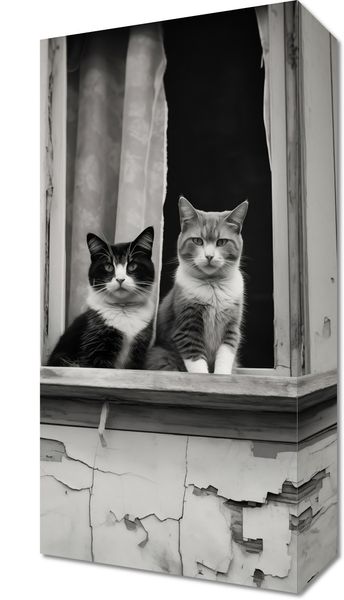 Obraz 20x40cm Para w Oknie zdjęcie 1