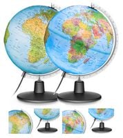 Globus podświetlany 3w1 polityczny / fizyczny + 3D plastyczny, kula 30 cm