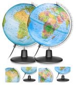 Globus podświetlany 3w1 polityczny / fizyczny + 3D plastyczny, kula 30 cm