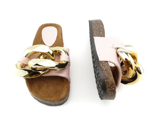 Różowe klapki duży łańcuch 37 na Arena.pl