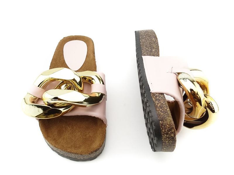 Różowe klapki duży łańcuch 37 zdjęcie 5