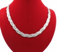 NASZYJNIK SREBRNY DAMSKI STAL CHIRURGICZNA ŻMIJKI MULTI WARKOCZYK