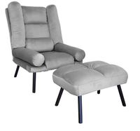 FOTEL TOKIO ROZKŁADANY Z PODNÓŻKIEM N. CZARNA MG17