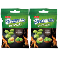 Beskidzkie Orzeszki o smaku wasabi 70 g x 2 sztuk