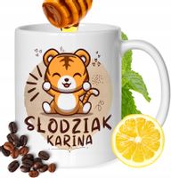 Kubek Dla Kariny Koleżanki Przyjaciółki Prezent Z Nadrukiem Biały 330Ml