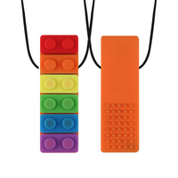 GRYZAK LOGOPEDYCZNY TERAPEUTYCZNY WIELOKOLOROWY POMARAŃCZOWY TYŁ