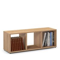 Mały regał komorowy, ETAP, 100x30x35 cm, dąb, mat | TYLETEGOTU