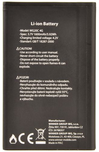 Oryginalna bateria akumulator Winner Group do WG20C na Arena.pl