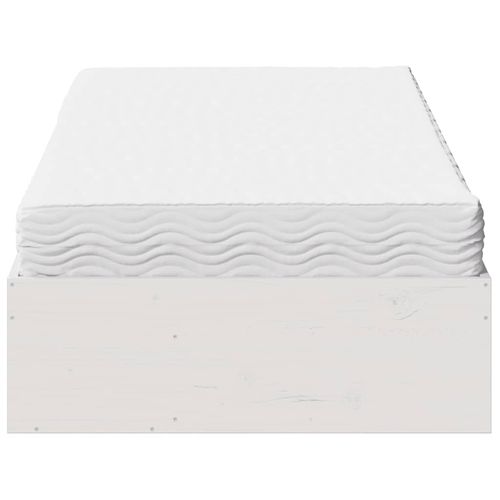 Łóżko dzienne z materacem, białe, 90x200 cm, drewno sosnowe na Arena.pl