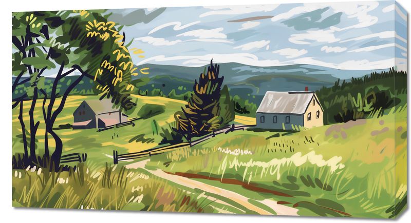 Obraz 90x50cm Bujna Wieś zdjęcie 1