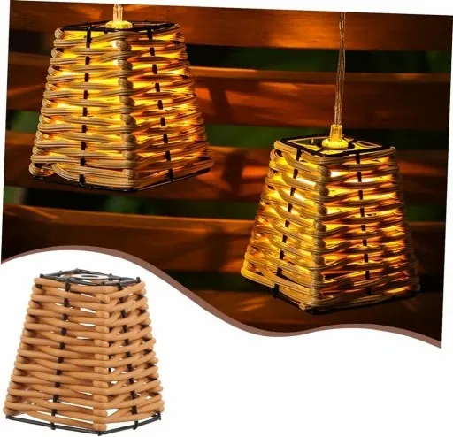 lampa solarna GIRLANDA 10ciepych LED dekoracja taras balkon koszyczek P-725 zdjęcie 1