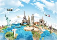 Fototapeta 3D widok panorama miasta mapa 350x245