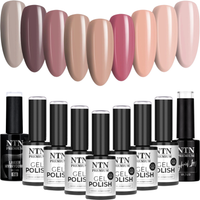 9x NTN Lakier Hybrydowy 5g Topless ZESTAW 9w1