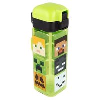 BUTELKA Bidon MINECRAFT 550ml kwadrat steve alex zielona kwadratowa