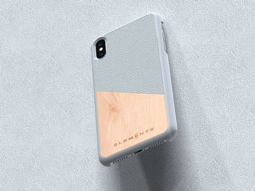 Nordic Elements Original Hel - Drewniane etui iPhone Xs Max (Light Grey) na Arena.pl