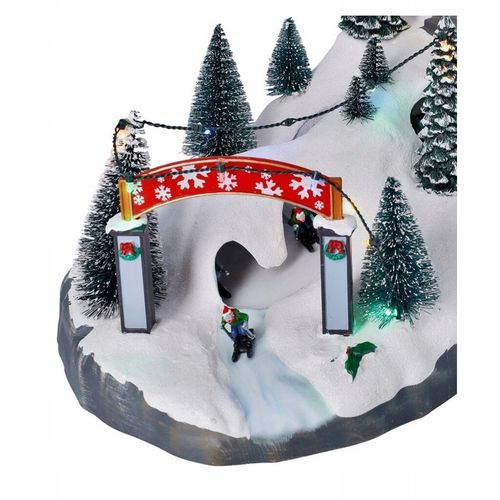 Świąteczna wioska ze stokiem narciarskim 25,5cm na Arena.pl