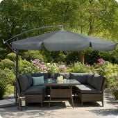 Parasol ogrodowy duży składany z wysięgnikiem pokrowiec 8 segmentów Ø 350cm