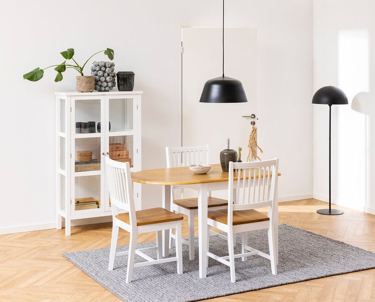 Krzesło Brisbane białe drewniane zdjęcie 2