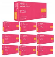 rękawice nitrylowe 100 szt. 6-xs nitrylex magenta - 10 szt.