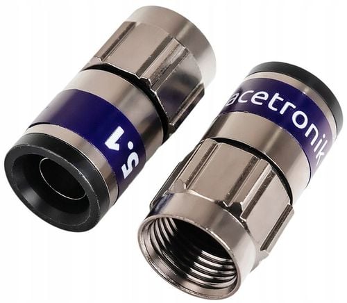 10x Wtyk Samokompresyjne Złącze F Samozaciskowy RG6 5.1 Self na Arena.pl