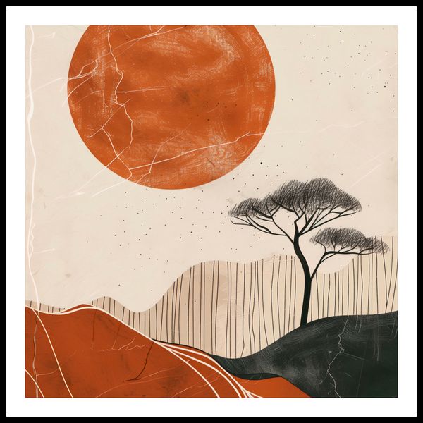 Plakat 60x60cm Afrykański Zachód Słońca zdjęcie 3