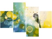 120CM 80CM ZEGAR 4 ELEM DMUCHAWIEC SŁOŃCU OBRAZ ŚCIENNY